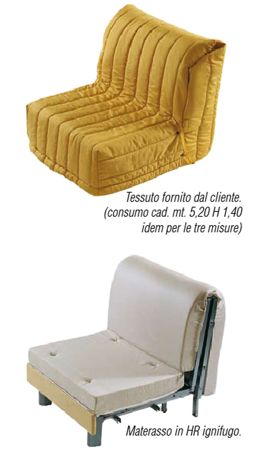 Poltrona letto per hotel e comunità