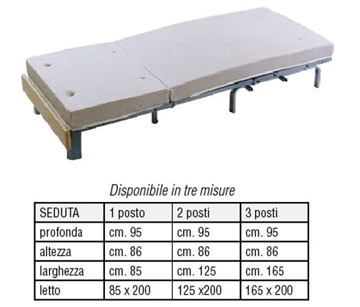 Esempio di poltrona letto per hotel